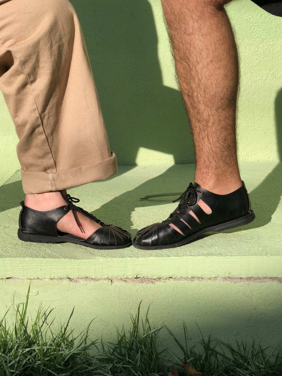 Sandália Celta artesanal PRETO - Tribo da Terra